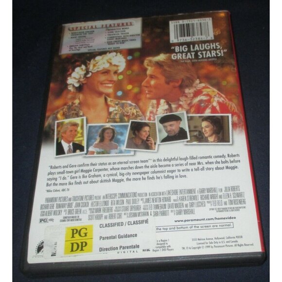 Runaway Bride (DVD, Widescreen Edition, 1999) - Picture 3 of 3